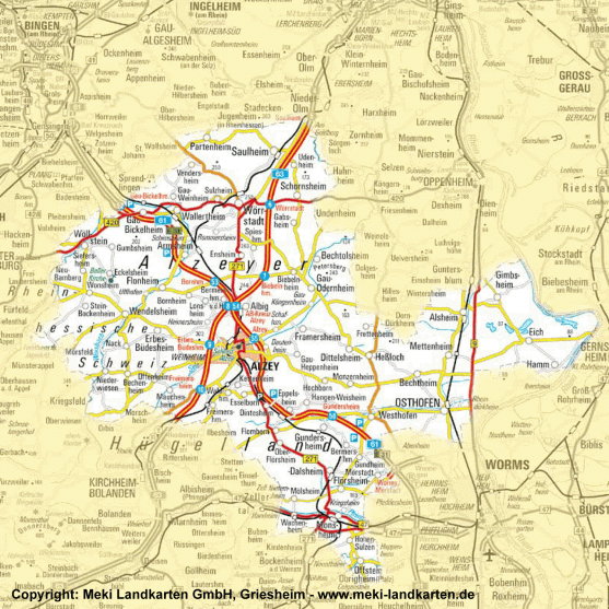 Karte Gastgeber in der Region